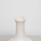 Ceramic Cream Speckled Urchin Vase - 17cm