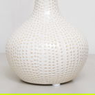 Ceramic Cream Speckled Urchin Vase - 17cm