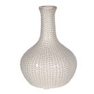 Ceramic Cream Speckled Urchin Vase - 17cm