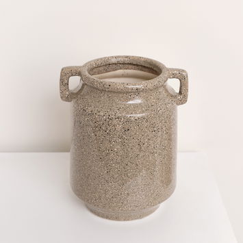 Ceramic Speckled Grey Glaze Vase