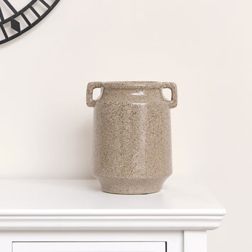 Ceramic Speckled Grey Glaze Vase