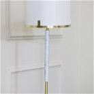 Champagne Gold Metal & Marble Effect Floor Lamp