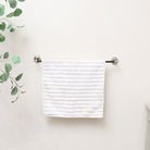 Chrome Silver and Black Towel Rail 64cm