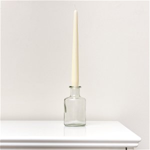 Clear Glass Bottle Vase - 12cm