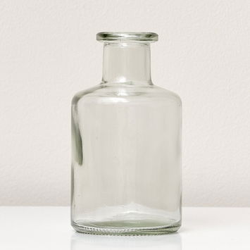 Clear Glass Bottle Vase - 12cm