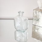 Clear Glass Small Square Shaped Vase 13.7cm