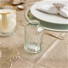 Clear Ribbed Glass Bottle - 10cm