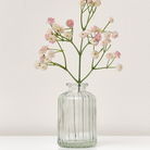 Clear Ribbed Glass Bottle Vase - 10cm