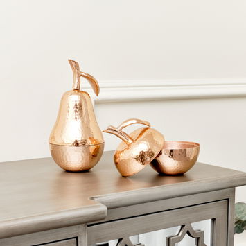 Copper Apple & Pear Storage Ornaments