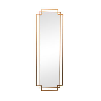 Copper Art Deco Wall Mirror 142cm x 47cm