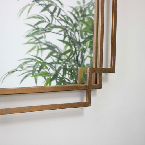 Copper Foiled Wall Mirror 94cm x 48cm