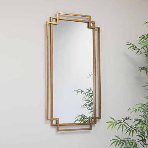 Copper Foiled Wall Mirror 94cm x 48cm