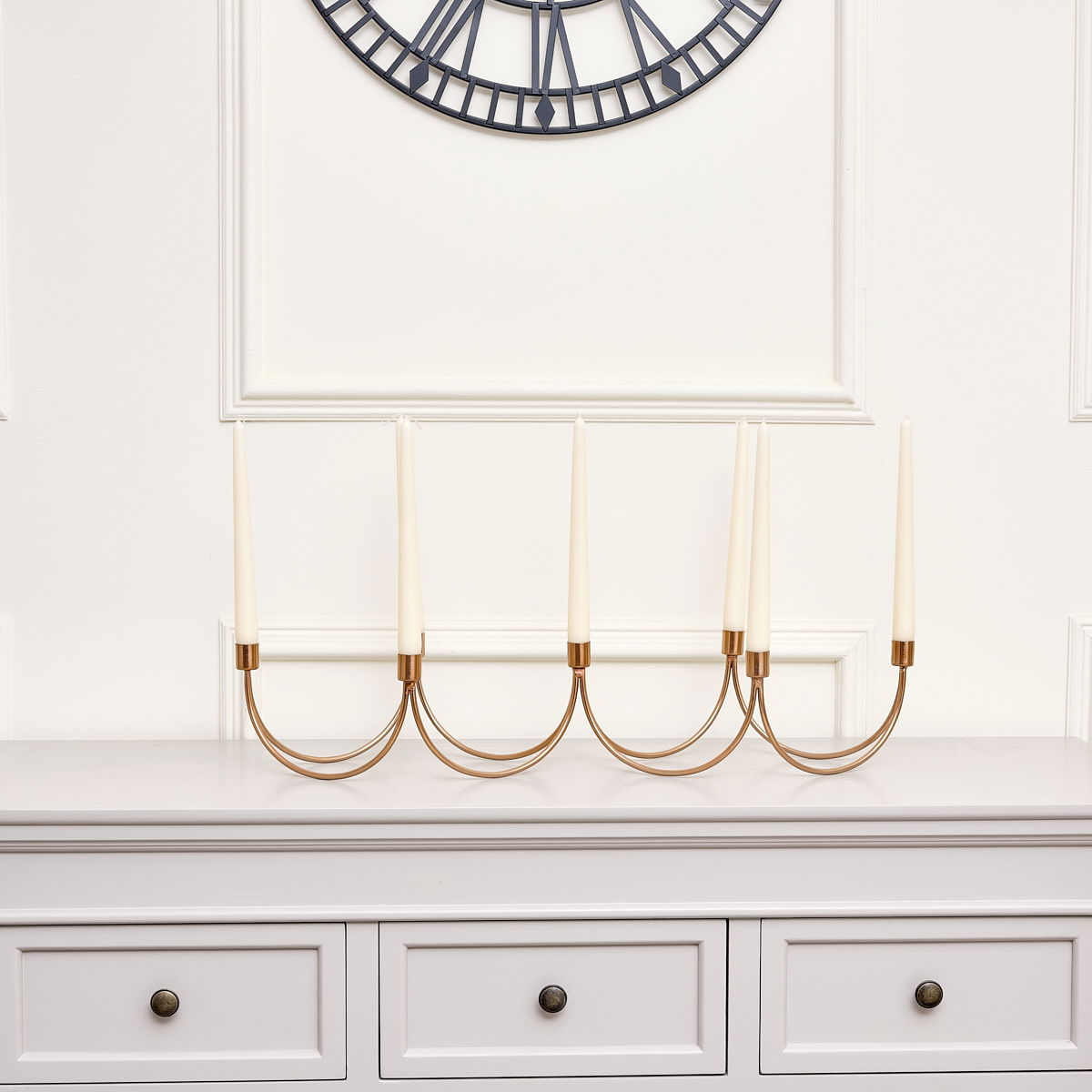 Copper Wave Multi Candle Holder