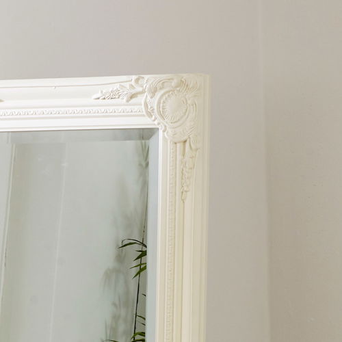 Cream Ornate Tall Slim Mirror 47cm x 142cm