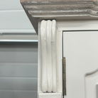 Cream Wall Mounted Cupboard with Drawers - Lyon Range