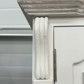 Cream Wall Mounted Cupboard with Drawers - Lyon Range
