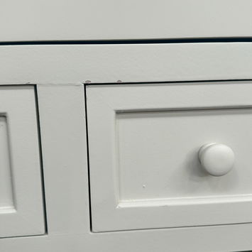 Cream Wall Mounted Cupboard with Drawers - Lyon Range