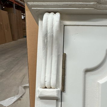 Cream Wall Mounted Cupboard with Drawers - Lyon Range