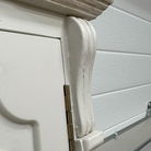 Cream Wall Mounted Cupboard with hooks - Lyon Range