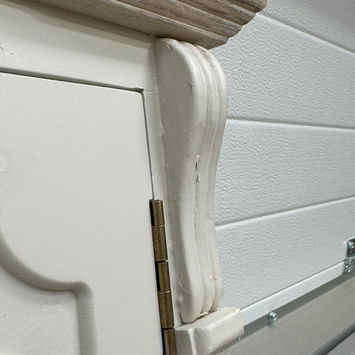 Cream Wall Mounted Cupboard with hooks - Lyon Range