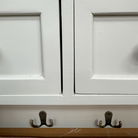 Cream Wall Mounted Cupboard with hooks - Lyon Range