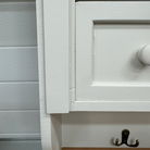Cream Wall Mounted Cupboard with hooks - Lyon Range