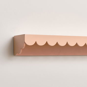 Peach Scalloped Wall Storage Shelf - 61cm