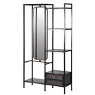 Dark Brown Iron Vanity Unit with Mirror - 185cm x 100cm