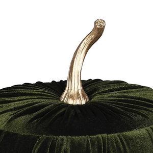 Dark Green Velvet Pumpkin Storage Box