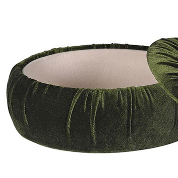 Dark Green Velvet Pumpkin Storage Box