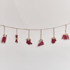 Dark Red & White Winter Garland / Table Scatters - 120cm