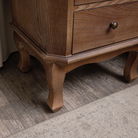 Dark Wood 3 Drawer Bedside Table - Willoughby Range