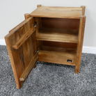 Dark Wood 3 Drawer Bedside Table