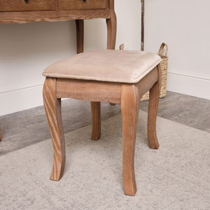 Dark Wood Dressing Table Stool - Ashwell Range