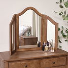 Dark Wood Triple Dressing Table Mirror - Willoughby Range