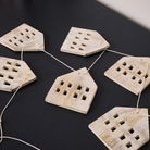 Distressed Wooden House Shaped Garland - 182cm