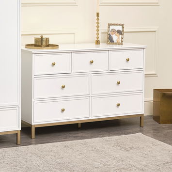 Double Wardrobe & Chest of Drawers - Aisby White Range