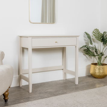 Dressing Table, Stool & Pair of 3 Drawer Bedside Tables - Hales Taupe Range