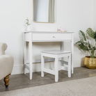 Dressing Table, Stool & Pair of 3 Drawer Bedside Tables - Hales White Range