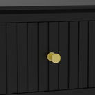 Dressing Table, Stool & Pair of Large 3 Drawer Bedside Tables - Hales Black Range