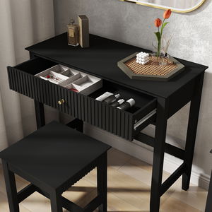 Dressing Table & Stool Set - Hales Black Range
