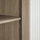 Elle Fluted 2 Doors Cabinet SK185 Brown Elm