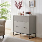 Elle Fluted 3 Drawers Chest Plaza Taupe