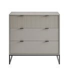 Elle Fluted 3 Drawers Chest Plaza Taupe