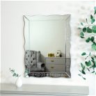 Silver Etched Wall Mirror 80cm x 60cm