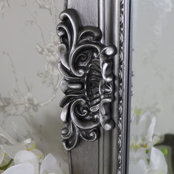 Extra, Extra Large Ornate Antique Silver Full Length Wall/Floor Mirror