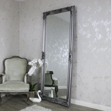 Extra, Extra Large Ornate Antique Silver Full Length Wall/Floor Mirror