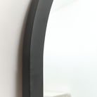 Extra Large Black Arched Frame Leaner/Wall Mirror - 190cm x 110cm