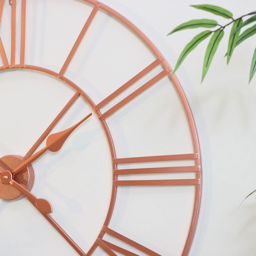 Extra Large Copper Metal Skeleton Clock 100cm x 100cm