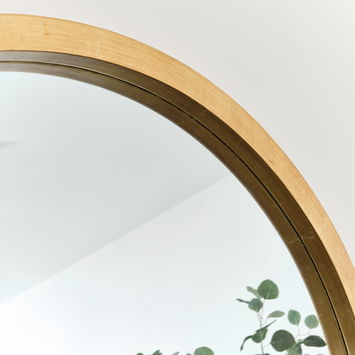 Extra Large Gilded Gold Arched Frame Leaner/Wall Mirror - 190cm x 110cm